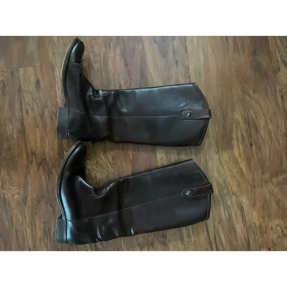 FRYE Melissa Riding Boots Broken-In Size 7 EQUESTRIAN Brown Leather Shoes